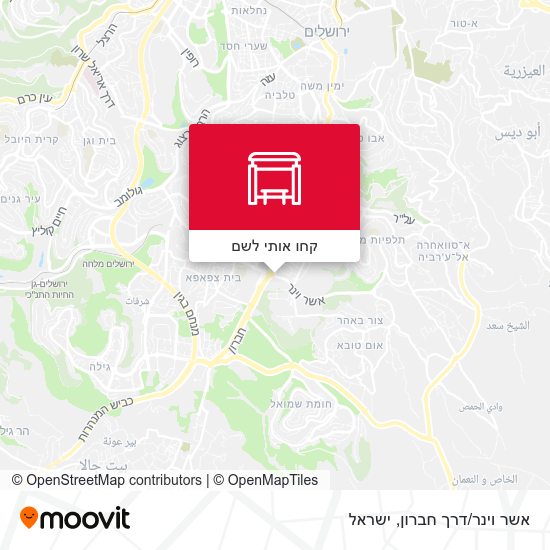 מפת אשר וינר/דרך חברון