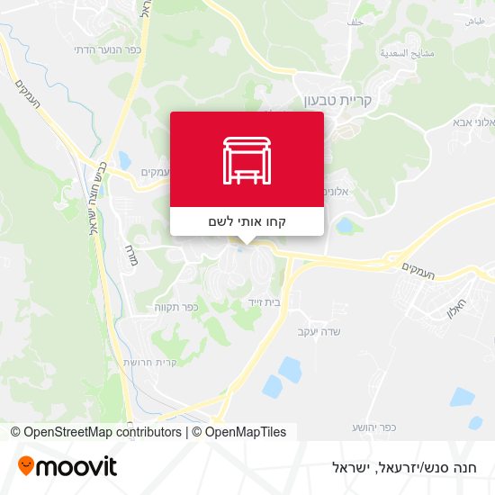 מפת חנה סנש/יזרעאל