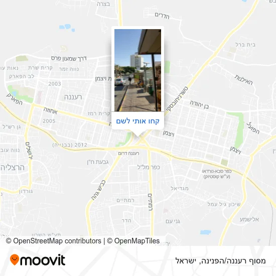מפת מסוף רעננה/הפנינה
