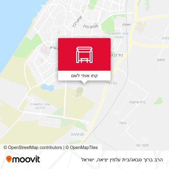מפת הרב ברוך סבאג/בית עלמין יציאה
