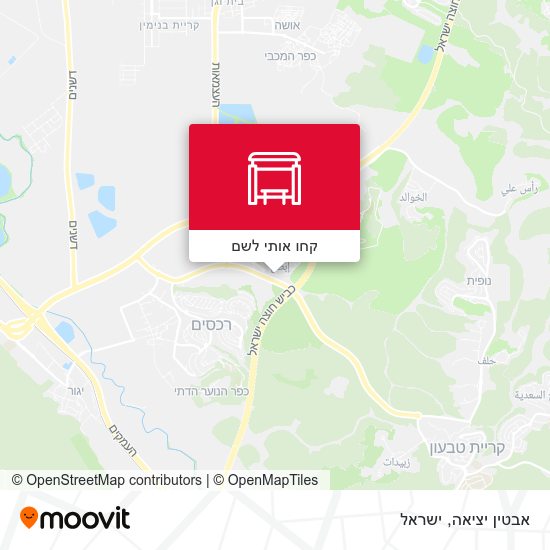 מפת אבטין יציאה
