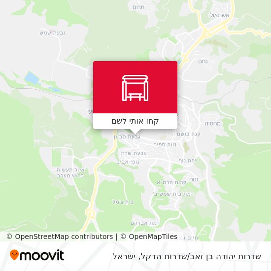 מפת שדרות יהודה בן זאב/שדרות הדקל