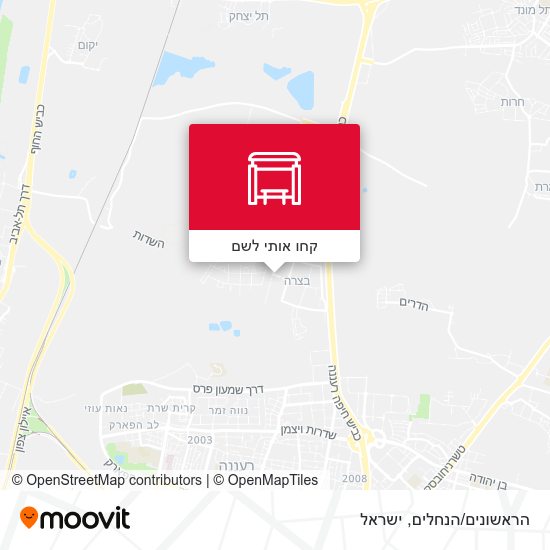 מפת הראשונים/הנחלים