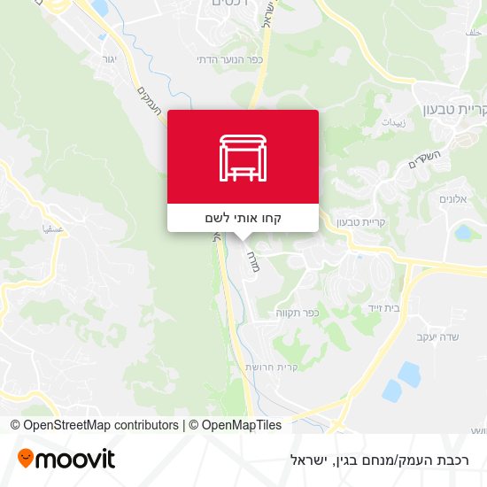 מפת רכבת העמק/מנחם בגין