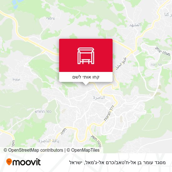 מפת מסגד עומר בן אל-ח'טאב / כרם אל-ג'מאל
