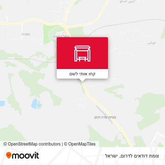 מפת צומת דודאים לדרום