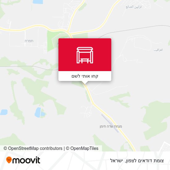 מפת צומת דודאים לצפון