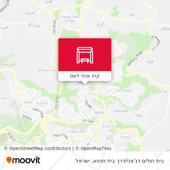 מפת בית חולים דג'אני/דרך בית חנינא