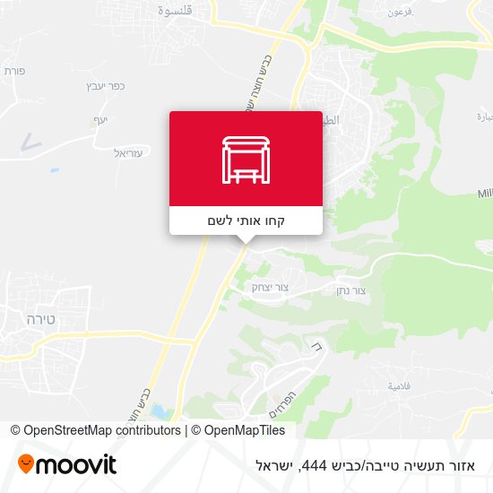 מפת אזור תעשיה טייבה/כביש 444