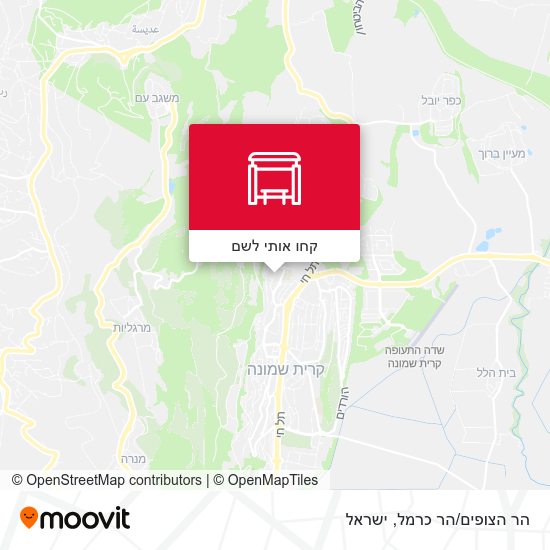 מפת הר הצופים/הר כרמל