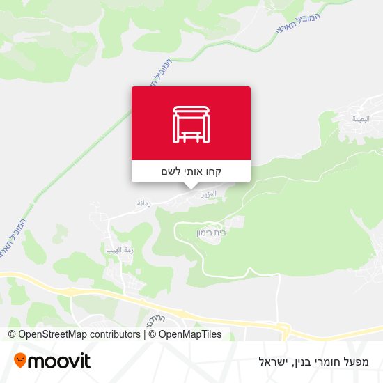 מפת מפעל חומרי בנין