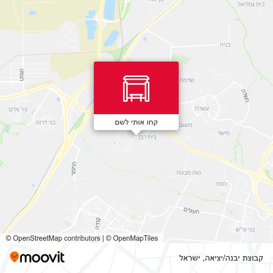 מפת קבוצת יבנה/יציאה