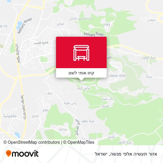 מפת אזור תעשיה אלפי מנשה