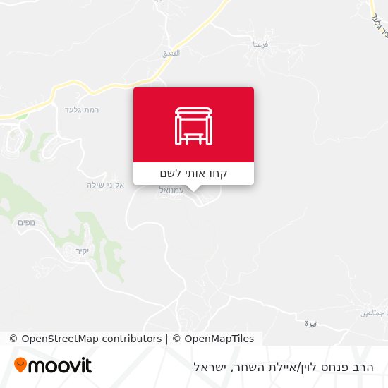 מפת הרב פנחס לוין/איילת השחר