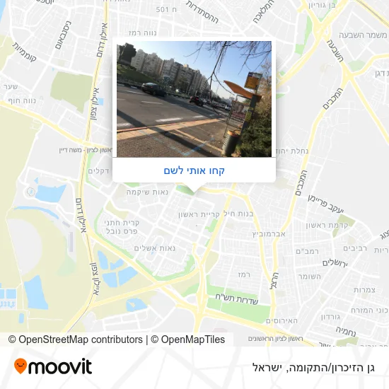 מפת גן הזיכרון/התקומה