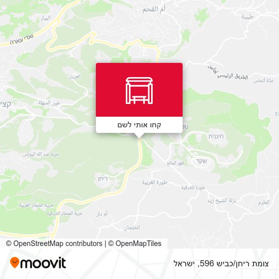 מפת צומת ריחן/כביש 596
