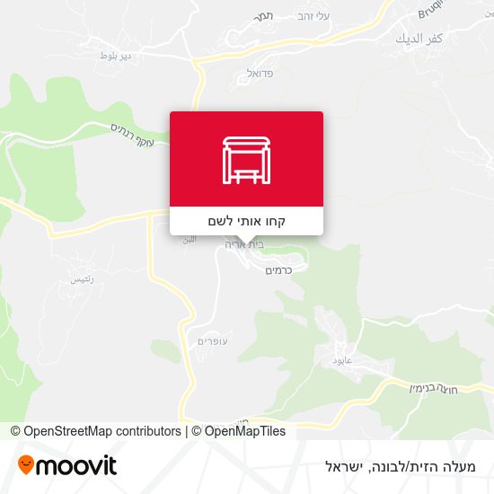 מפת מעלה הזית/לבונה