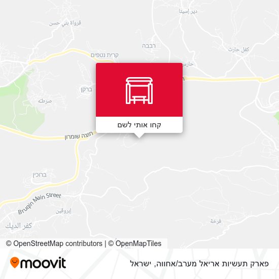 מפת פארק תעשיות אריאל מערב/אחווה