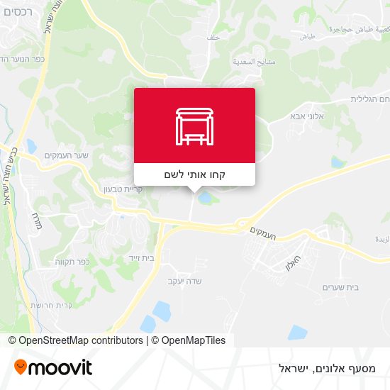 מפת מסעף אלונים