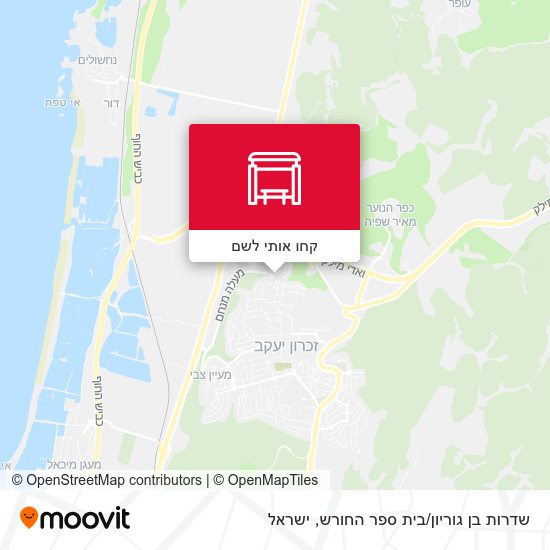 מפת שדרות בן גוריון/בית ספר החורש