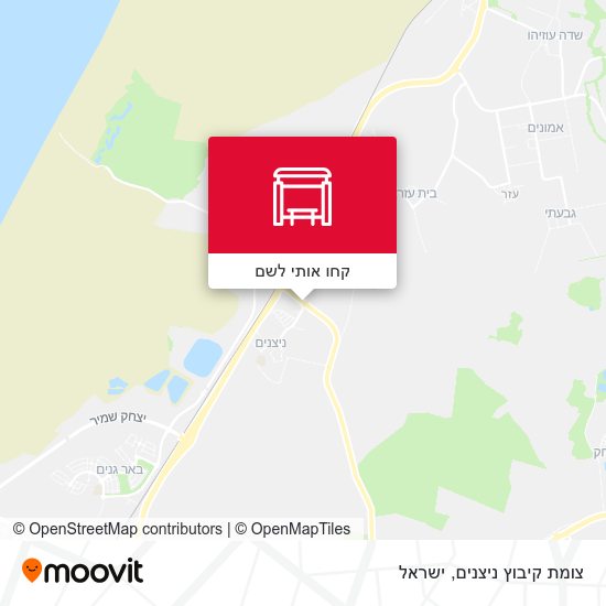 מפת צומת קיבוץ ניצנים
