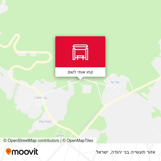 מפת אזור תעשייה בני יהודה