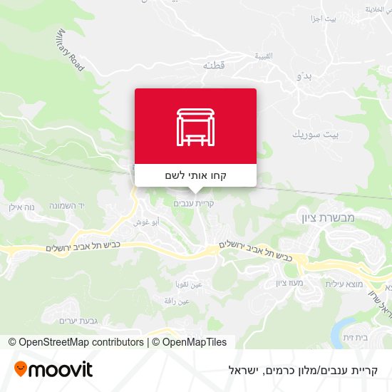 מפת קריית ענבים/מלון כרמים