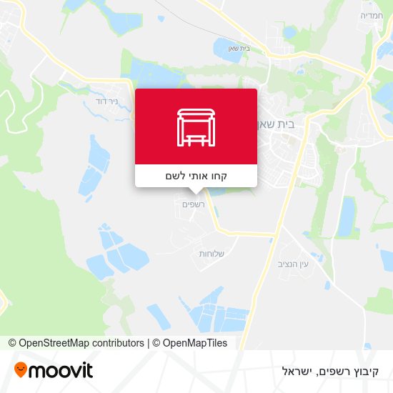 מפת קיבוץ רשפים