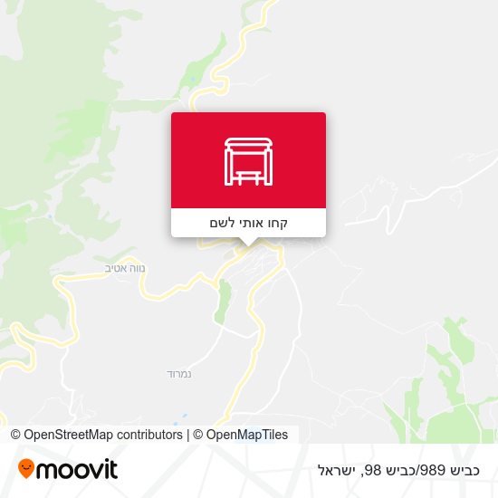 מפת כביש 989/כביש 98
