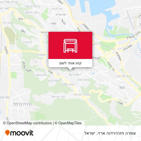 מפת עופרה חזה/ירדנה ארזי