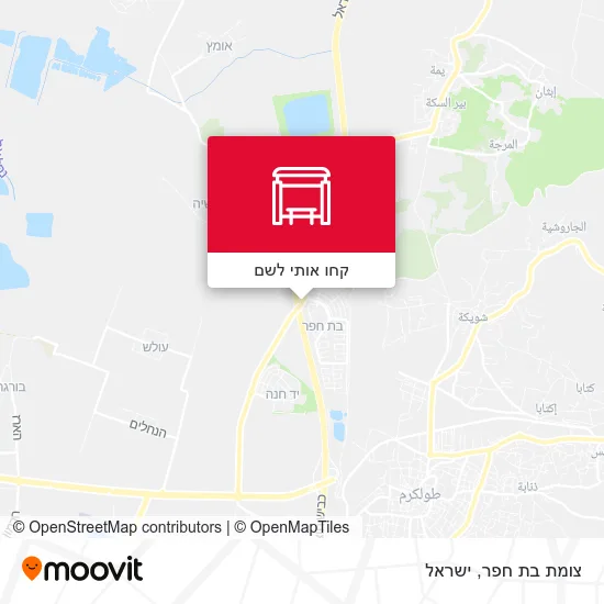 מפת צומת בת חפר