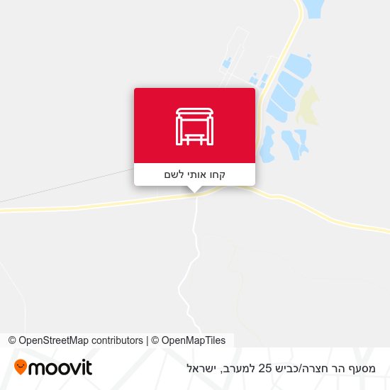 מפת מסעף הר חצרה/כביש 25 למערב