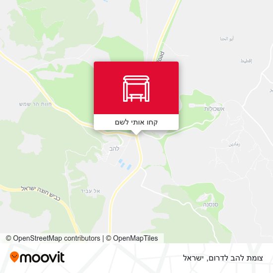מפת צומת להב לדרום