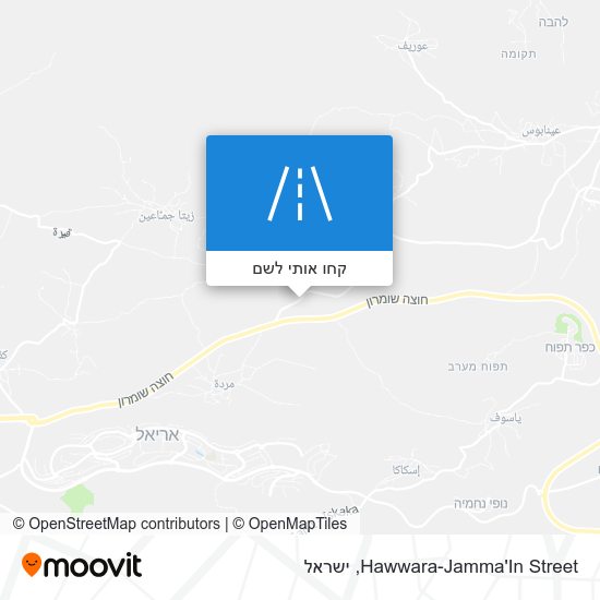 מפת Hawwara-Jamma'In Street