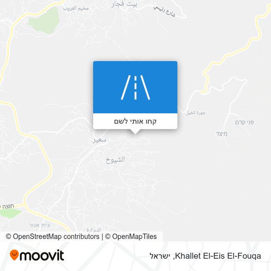 מפת Khallet El-Eis El-Fouqa