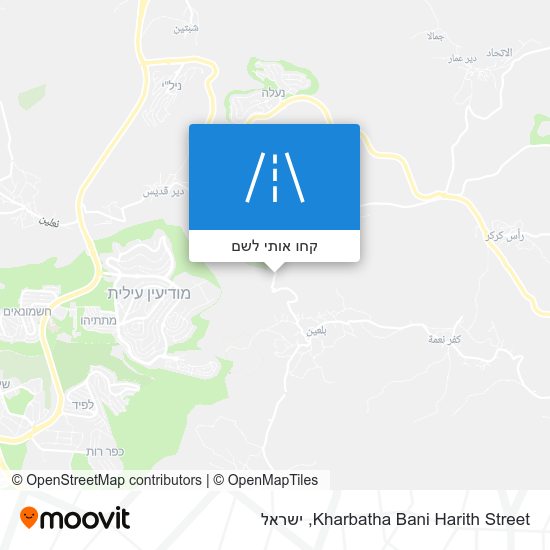 מפת Kharbatha Bani Harith Street