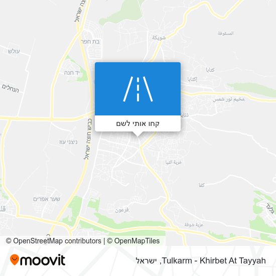 מפת Tulkarm - Khirbet At Tayyah