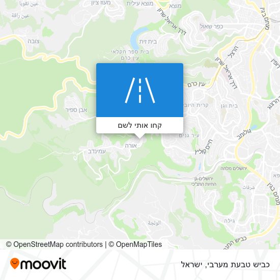 מפת כביש טבעת מערבי
