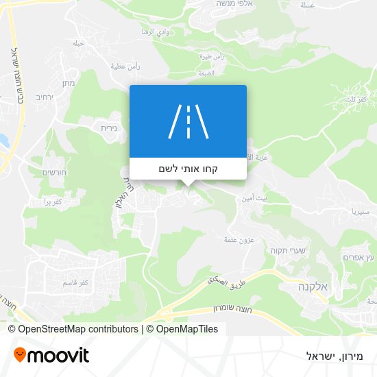 מפת מירון