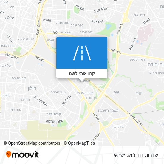 מפת שדרות דוד ז'זק