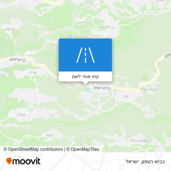 מפת כביש הצפון