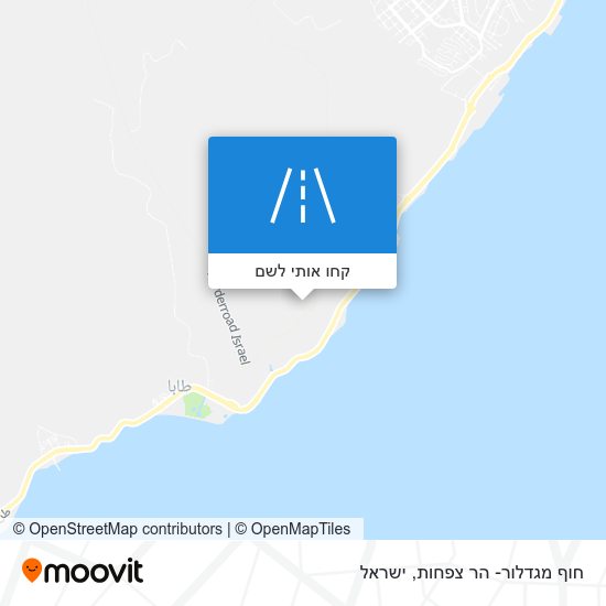 מפת חוף מגדלור- הר צפחות