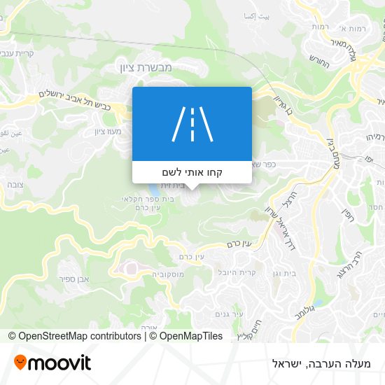 מפת מעלה הערבה