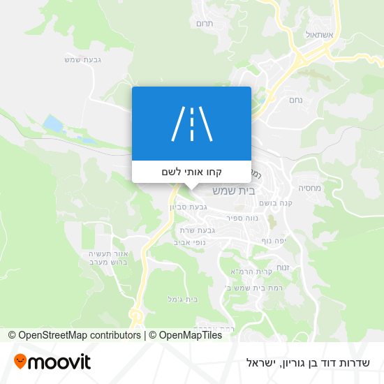 מפת שדרות דוד בן גוריון