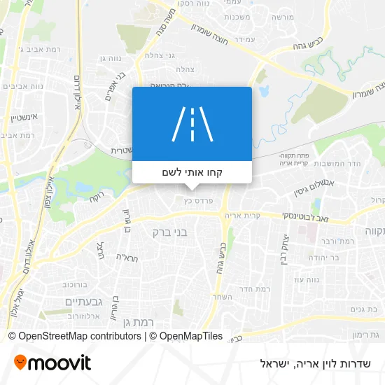 מפת שדרות לוין אריה