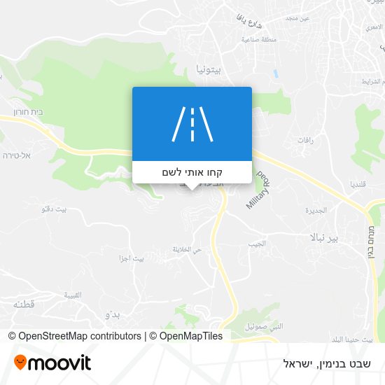 מפת שבט בנימין