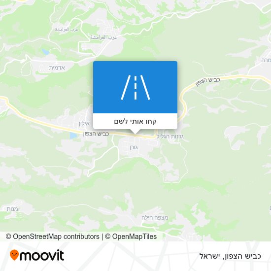 מפת כביש הצפון