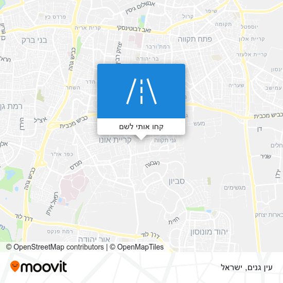 מפת עין גנים