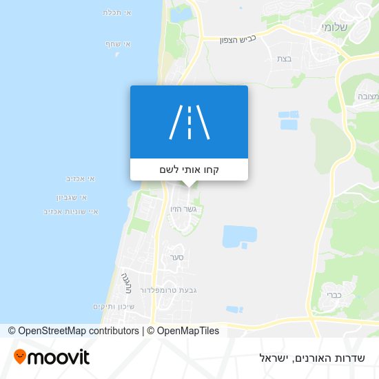 מפת שדרות האורנים