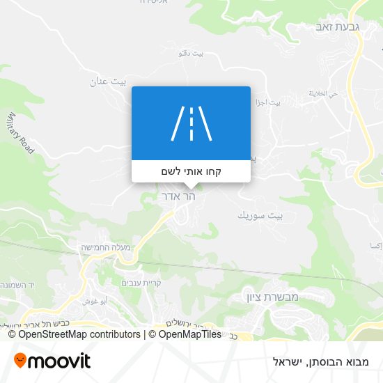 מפת מבוא הבוסתן